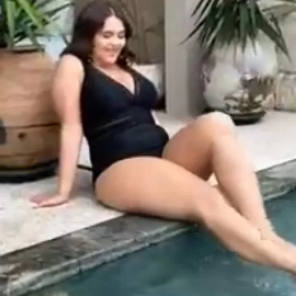 DACI V-Neck Crochet Picou Lace Insert Bathing Suit Swimsuit Curvy Plus NWT - Picture 6 of 13